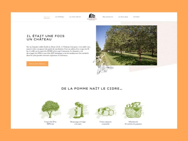 Site internet Cidrerie Château Lézergué