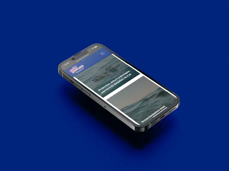Application mobile sur la mer pour Objectif Océan 2050.
